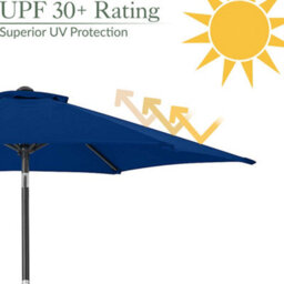 Christow 2.4M Crank And Tilt Parasol With Uv Protection - thumbnail 5