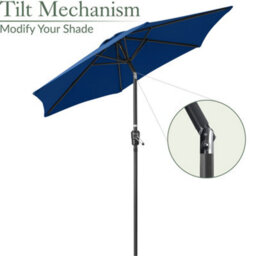 Christow 2.4M Crank And Tilt Parasol With Uv Protection - thumbnail 4