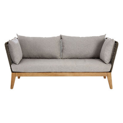 Orsina 3 Seat Grey Sofa, Comfy Fabric Padded Seat, Built To Last Bedroom Sofa, Easy To Clean Three Seat Lounge Sofa - image 1
