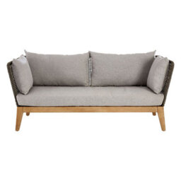 Orsina 3 Seat Grey Sofa, Comfy Fabric Padded Seat, Built To Last Bedroom Sofa, Easy To Clean Three Seat Lounge Sofa - thumbnail 1