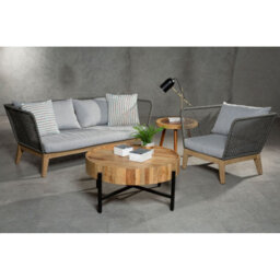 Orsina 3 Seat Grey Sofa, Comfy Fabric Padded Seat, Built To Last Bedroom Sofa, Easy To Clean Three Seat Lounge Sofa - thumbnail 5