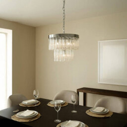 Wisteria Dalia Clear Glass Chandelier Chrome - thumbnail 5