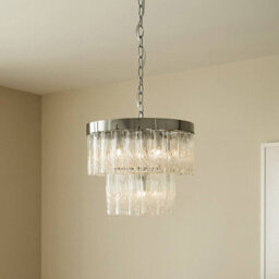 Wisteria Dalia Clear Glass Chandelier Chrome - thumbnail 1