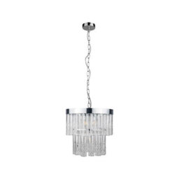 Wisteria Dalia Clear Glass Chandelier Chrome - thumbnail 2