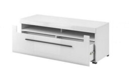 Arte Tulsa Glossy White Tv Cabinet With Led Lighting - W1400mm X H520mm X D500mm - thumbnail 2