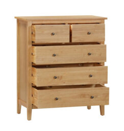 Hallowood Furniture Aston Oak 2 Over 3 Chest Of Drawers - thumbnail 8