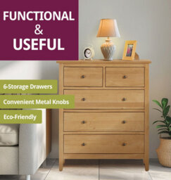 Hallowood Furniture Aston Oak 2 Over 3 Chest Of Drawers - thumbnail 5