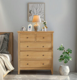 Hallowood Furniture Aston Oak 2 Over 3 Chest Of Drawers - thumbnail 1