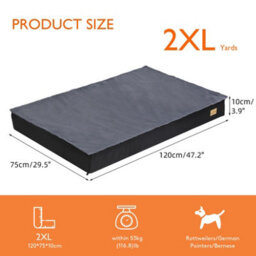 Bingopaw 120X75X10Cm Memory Foam Orthopedic Dog Bed Pet Mat With 2-Layer Replaceable Cover - thumbnail 2