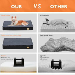 Bingopaw 120X75X10Cm Memory Foam Orthopedic Dog Bed Pet Mat With 2-Layer Replaceable Cover - thumbnail 6