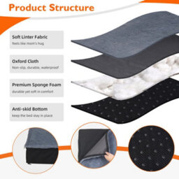 Bingopaw 120X75X10Cm Memory Foam Orthopedic Dog Bed Pet Mat With 2-Layer Replaceable Cover - thumbnail 5