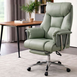Levede Executive Office Chair Wide Spring Cushion Recliner With Footrest - thumbnail 1