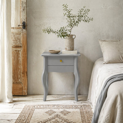 Wyld Haus Noha Grey French-Style Side Table With Drawer, L45 X D35 X H55Cm - image 1
