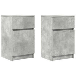Berkfield Bedside Cabinets 2 Pcs Concrete Grey 39X35X65 Cm Engineered Wood - thumbnail 2