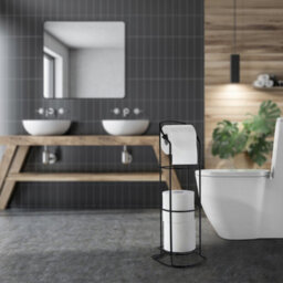 Beslagsboden - Toilet Roll Holder/spare Toilet Roll Holder, Black - thumbnail 3