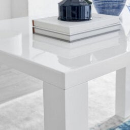 Furniturebox Pivero White High Gloss Dining Table And 4 Black Milan Chairs Set - thumbnail 3
