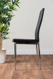 Furniturebox Pivero White High Gloss Dining Table And 4 Black Milan Chairs Set - thumbnail 9