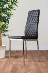 Furniturebox Pivero White High Gloss Dining Table And 4 Black Milan Chairs Set - thumbnail 8