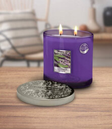 Heart and Home Heart & Home Lavender & Sage  Twin Wick Ellipse Soy Candle - 40 Hours Burn - thumbnail 2
