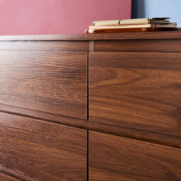 Sweeek - Wood Decor Chest With 6 Drawers Walnut 120X42X78 Cm - Harmony - thumbnail 7