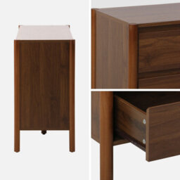 Sweeek - Wood Decor Chest With 6 Drawers Walnut 120X42X78 Cm - Harmony - thumbnail 4