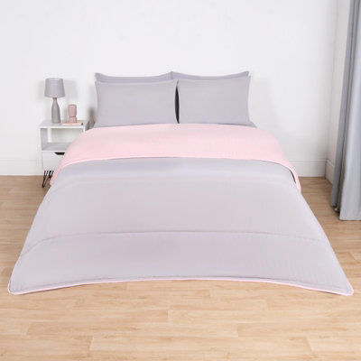 OHS Coverless 10.5 Duvet & Pillowcase, Blush/silver - King - image 1