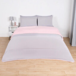 OHS Coverless 10.5 Duvet & Pillowcase,  Blush/silver  - King - thumbnail 1