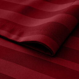 Moonlight Bedding Pillow Cover Set Of 10 - Satin Stripe Pattern Microfiber Pillowcases Envelope Closure Bed Pillow Cover(Burgundy) - thumbnail 5