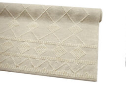 Furniturebox Uk Maeve Cream Diamond Pattern Wool Rug 120X170Cm - thumbnail 7