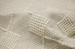 Furniturebox Uk Maeve Cream Diamond Pattern Wool Rug 120X170Cm - thumbnail 6