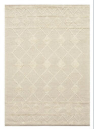 Furniturebox Uk Maeve Cream Diamond Pattern Wool Rug 120X170Cm - thumbnail 2