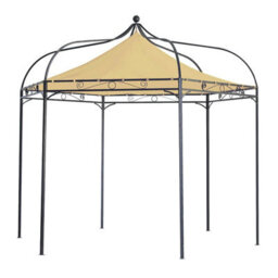Primrose Harlington Deluxe Steel Frame Gazebo With Roof Canopy In Sand - thumbnail 1