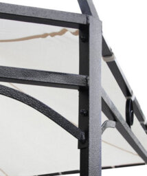 Primrose Harlington Deluxe Steel Frame Gazebo With Roof Canopy In Sand - thumbnail 3