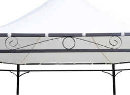 Primrose Harlington Deluxe Steel Frame Gazebo With Roof Canopy In Sand - thumbnail 7