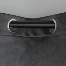 "OHS Thermal Matte Velvet Eyelet Curtains 2 Pair Of Ready Made, Charcoal - 66"" X 54""" - thumbnail 5