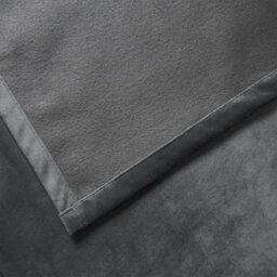 "OHS Thermal Matte Velvet Eyelet Curtains 2 Pair Of Ready Made, Charcoal - 66"" X 54""" - thumbnail 6