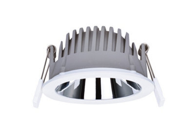 Luminosa Lighting Luminosa Recessed Downlight 125mm Cutout 20W 2000Lm 100Lm/w 3000K 65 Beam Ip44 Non Dimmable White
