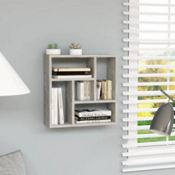 Vidaxl Wall Shelf Concrete Grey 45.1X16X45.1 Cm Engineered Wood - thumbnail 1