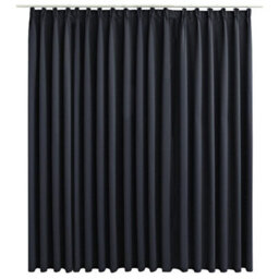 Berkfield Elegant Blackout Curtain With Hooks Black 290X245 Cm - thumbnail 1