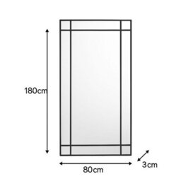 Melody Maison Large Black Framed Wall / Leaner Mirror 80Cm X 180Cm - thumbnail 7