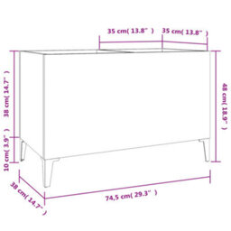 Walplus Record Cabinet White 74.5X38X48 Cm Engineered Wood - thumbnail 8