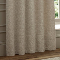 Paoletti Galaxy Fully Lined Chenille Eyelet Curtain Pair, Ivory, (W) 168 X (D) 137Cm - thumbnail 3