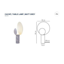 Nordlux Caché Premium Marble Table Lamp Dual Shade Grey, Mains - thumbnail 5