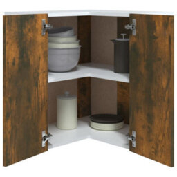Vidaxl Hanging Corner Cabinet Lyon Smoked Oak 57X57X60 Cm Engineered Wood - thumbnail 4