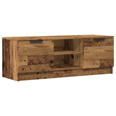 Berkfield Durable Tv Cabinet Old Wood 102X35X36.5 Cm Engineered Wood - image 1