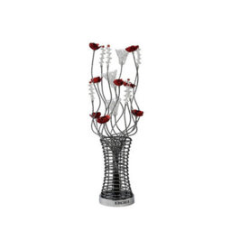 Luminosa Lighting Luminosa (Dh) Rouge Table Lamp 5 Light G4 Black/red/chrome/crystal, Not Led/cfl Compatible