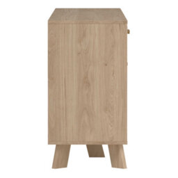 Wyld Haus Hobro Sideboard - White & Natural Oak, 4 Doors 1 Drawer - thumbnail 5