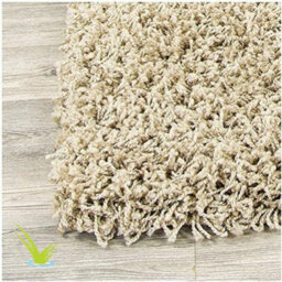 Wadan 120Cm Round Light Beige Shaggy Rug, 5Cm Thick Soft Touch Washable Modern Circular Area Rug - thumbnail 2
