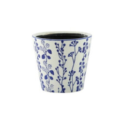 Ceramic Blue/white Floral Planter (H19 X W20Cm) - thumbnail 1