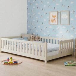 Arte Ivy White 120 X 200Cm European Small Double Low Bed - Foam/bonnell Mattress Included - thumbnail 1